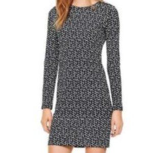 TORY BURCH Matte Jersey Crewneck Dress in Tory Navy/Teserra - Size Medium
